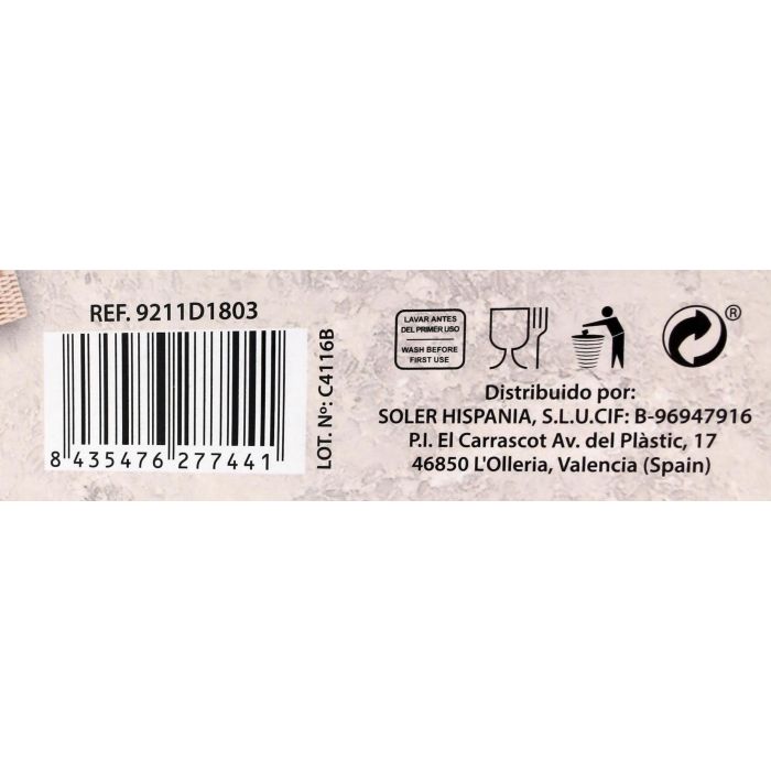 La Mediterranea Vajilla Redonda 18 Piezas Motes con 4 Platos, 4 Platos Hondo, 4 Platos Postre, 4 Tazas y 4 Platillos (2 Unidades)