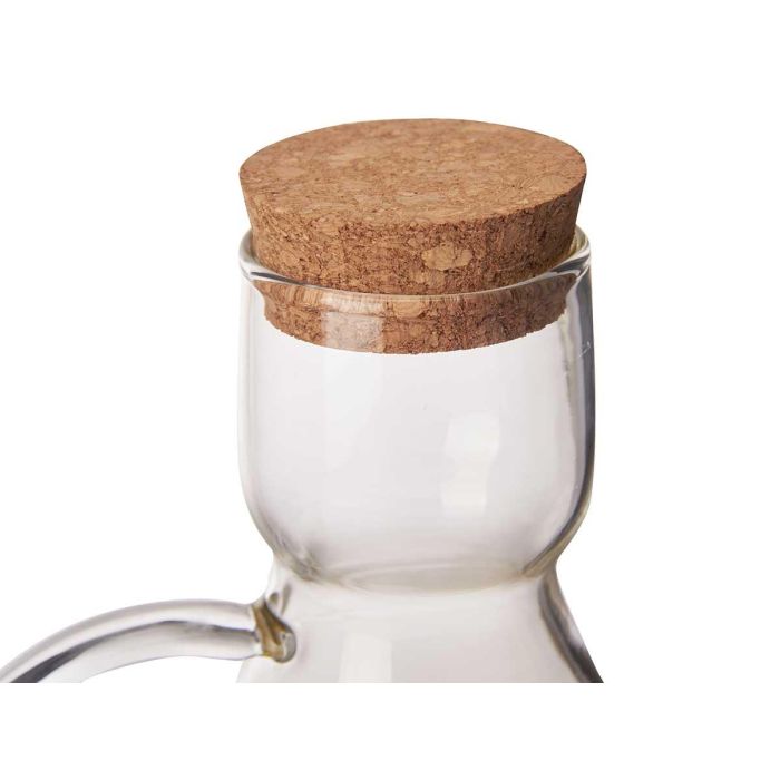 Aceitera de vidrio borosilicato con tapa de corcho 1000 ml Vivalto - 19x20x13 cm (6 Unidades) 3 Aceitera de vidrio borosilicato con tapa de corcho 1000 ml Vivalto - 19x20x13 cm (6 Unidades) 3
