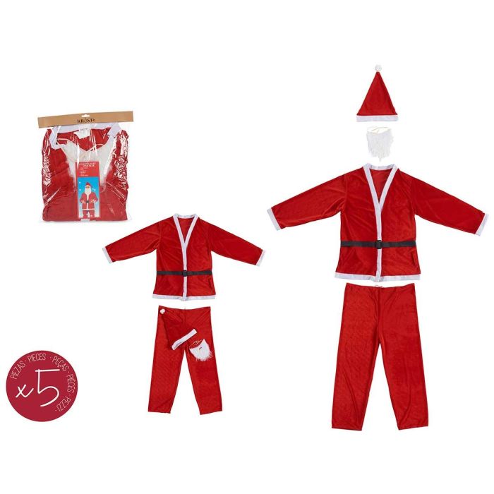 Traje Papa Noel Adulto Krist+ - Rojo y Blanco - 34x42x5 cm (4 Unidades) Traje Papa Noel Adulto Krist+ - Rojo y Blanco - 34x42x5 cm (4 Unidades)