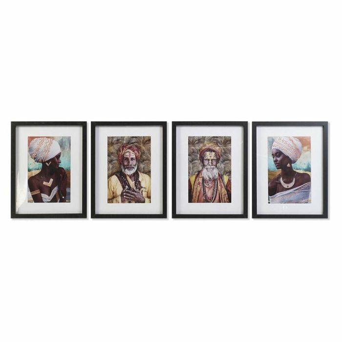 Cuadro Colonial DKD Home Decor Multicolor 2.5 x 45 x 35 cm (4 Unidades) Cuadro Colonial DKD Home Decor Multicolor 2.5 x 45 x 35 cm (4 Unidades)