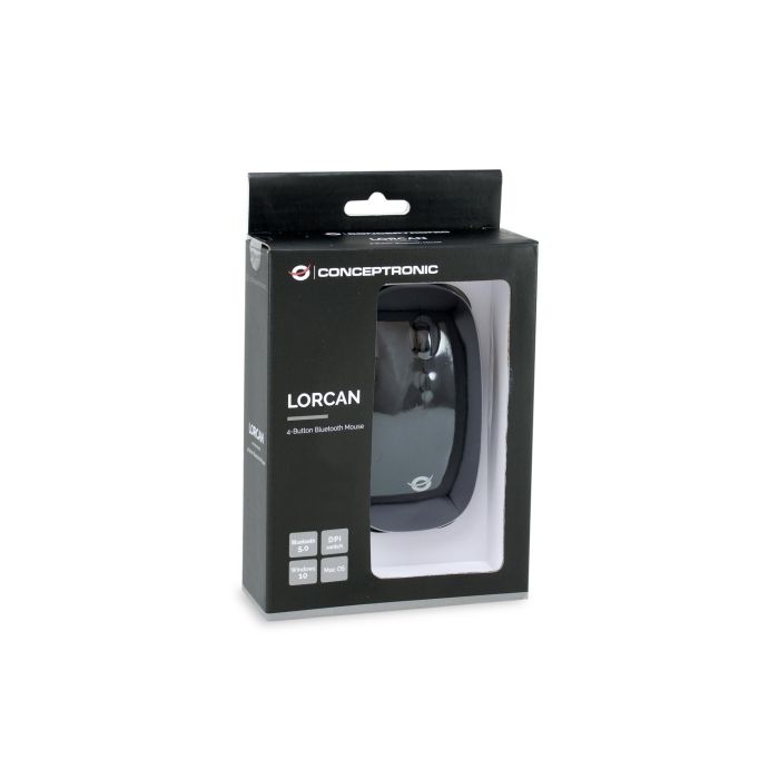 CONCEPTRONIC MOUSE LORCAN01 BLUETOOH 4 BOTONES 1600DPI COLOR NEGRO 3