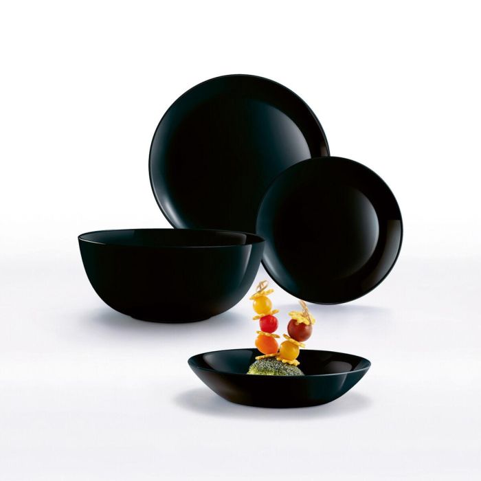 Bol Luminarc Diwali Noir Negro Vidrio Vidrio templado 14,5 cm (24 Unidades) 1 Bol Luminarc Diwali Noir Negro Vidrio Vidrio templado 14,5 cm (24 Unidades) 1