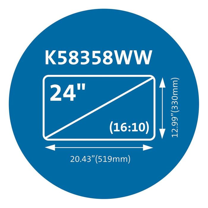 Kensington Filtro Magnético de Privacidad para Pantalla MagPro MP1610 Monitor 24" (16:10) 330x519 mm
