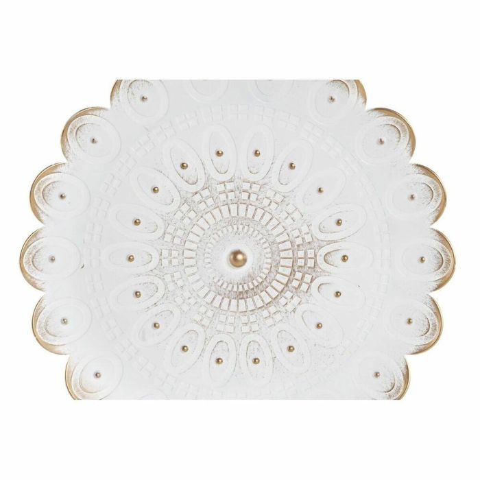 Decoracion Pared Moderno DKD Home Decor Blanco Dorado 2 x 35 x 35 cm Set de 3 (2 Unidades) 1