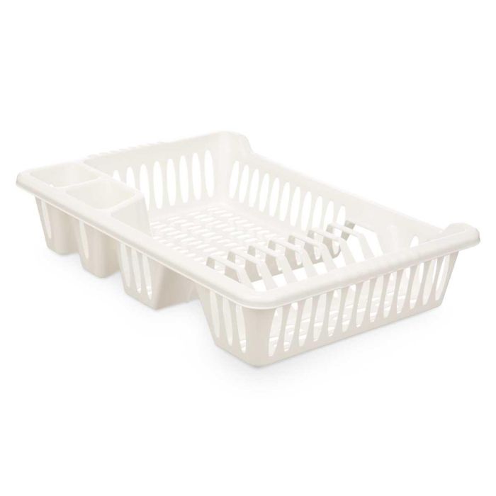 Escurreplatos pequeño blanco Kinvara 40x8x29.5 cm plástico (24 Unidades) 1 Escurreplatos pequeño blanco Kinvara 40x8x29.5 cm plástico (24 Unidades) 1