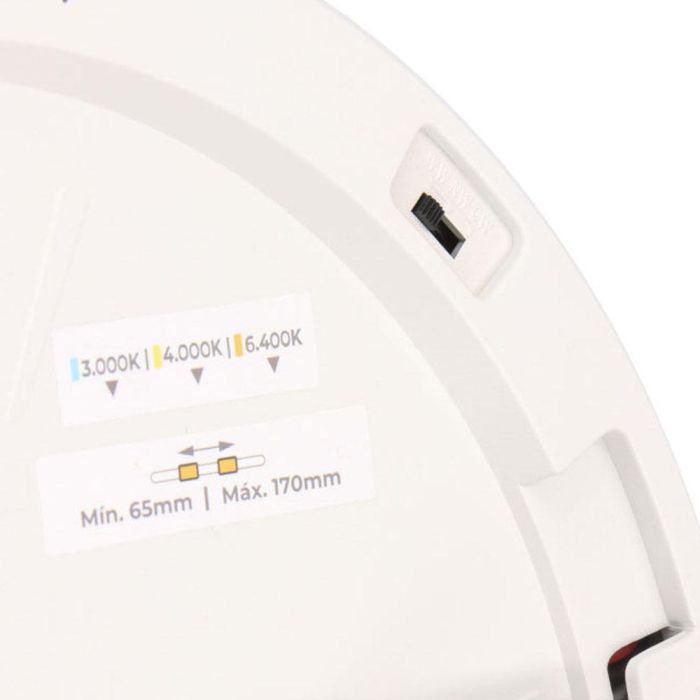 Edm Downlight led ajustable superficie/empotrar 20w 2050lm RA80, marco cromo, 3cct, Ø22,5cm 7