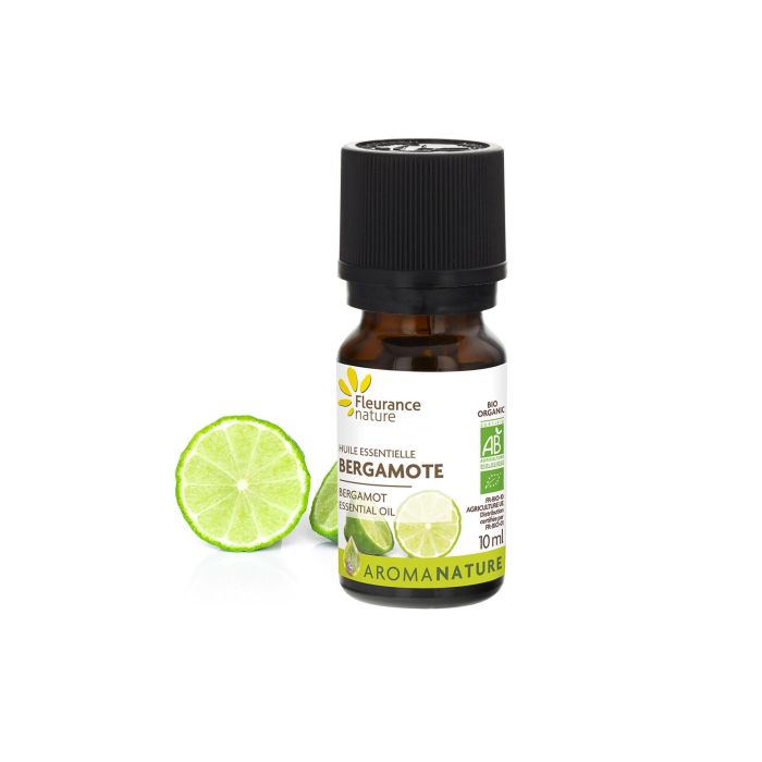 FLEURANCE NATURE Aceite Esencial Bergamota Bio 100% Puro y Natural Frasco 10 ml - Citrus Bergamia