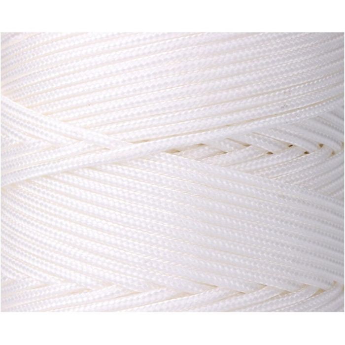 Cordón trenzado pp riel blanco 3 mm x 200 m 1 Cordón trenzado pp riel blanco 3 mm x 200 m 1