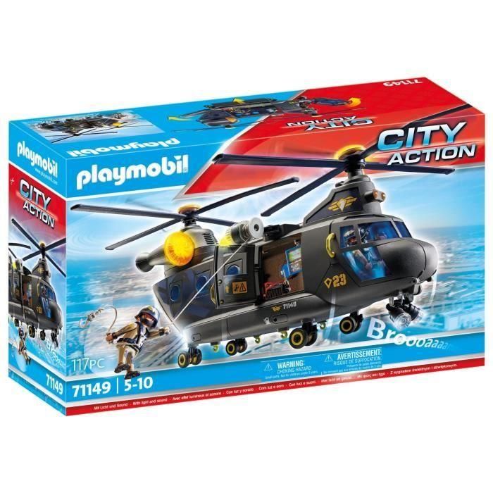 Playmobil 71149 Helicóptero de Rescate Fuerzas Especiales con Cabrestante, Módulo Luz y Sonido y Espacio para Figuras 0 Playmobil 71149 Helicóptero de Rescate Fuerzas Especiales con Cabrestante, Módulo Luz y Sonido y Espacio para Figuras 0