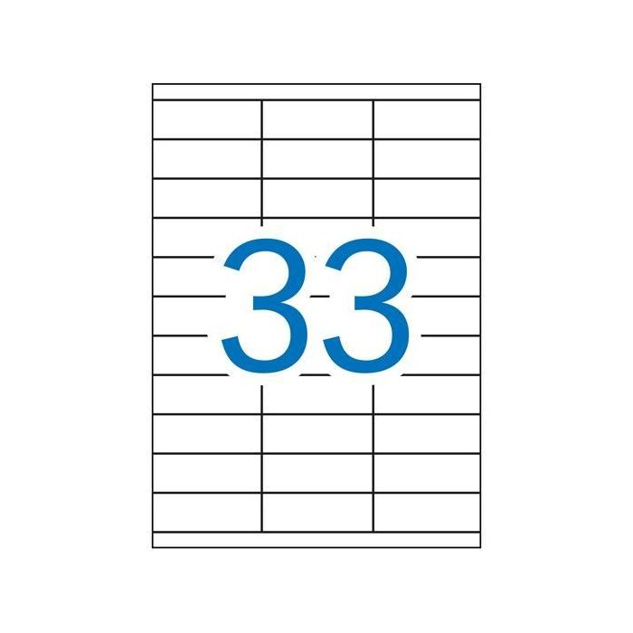 Apli Etiquetas Adhesivas 70x25,4 mm C-Rectos 33 X 100H Blanco Inkjet-Láser Para Correspondencia y Paquetería