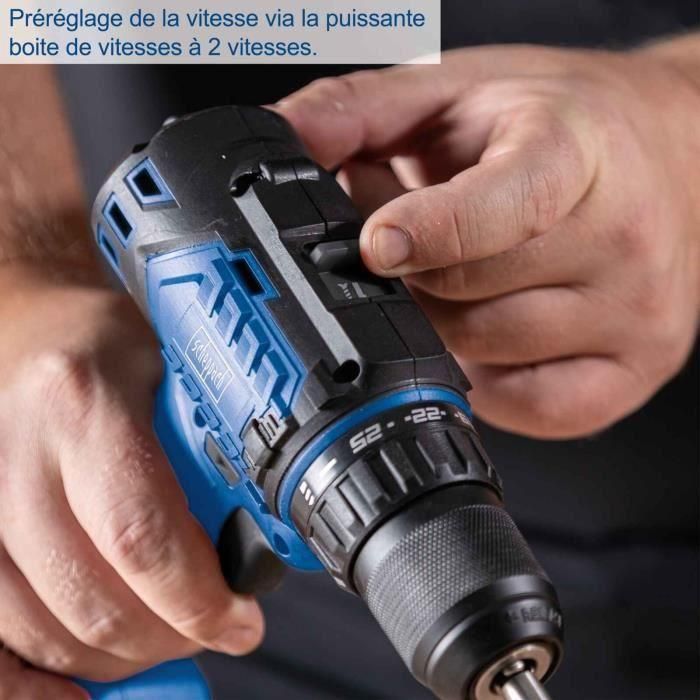 Taladro-destornillador inalámbrico - SCHEPPACH - 20V IXES - Par 60 Nm - Portabrocas 13mm - sin batería ni cargador - BC-DD60-X 5 Taladro-destornillador inalámbrico - SCHEPPACH - 20V IXES - Par 60 Nm - Portabrocas 13mm - sin batería ni cargador - BC-DD60-X 5