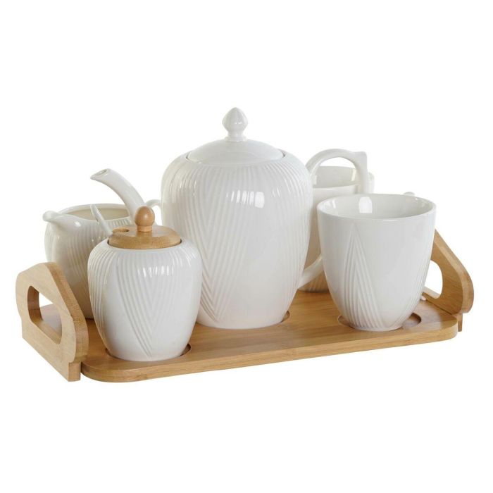 Cafe Basicos DKD Home Decor Blanco Natural 20 x 15 x 33 cm Set de 6 Cafe Basicos DKD Home Decor Blanco Natural 20 x 15 x 33 cm Set de 6