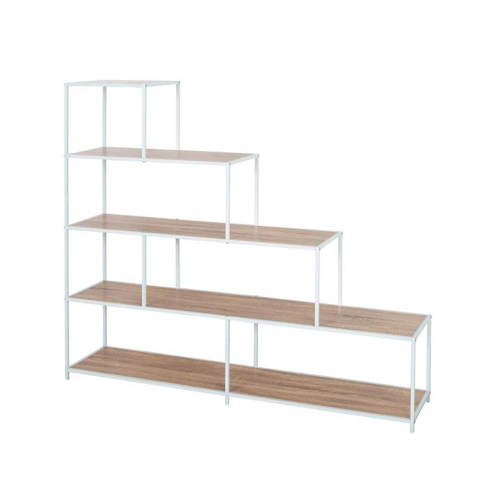Estantería Versa Blanco PVC Metal Madera MDF 33 x 135 x 150 cm