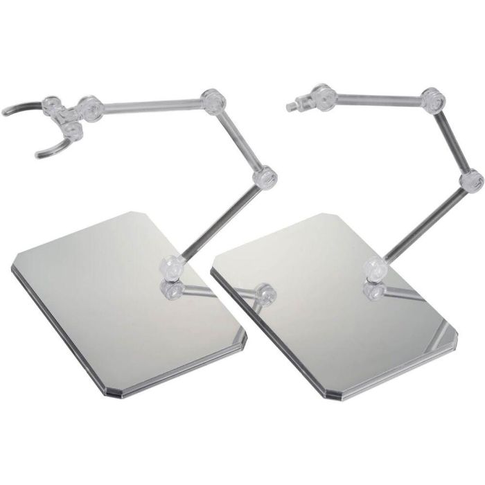 BANDAI HOBBY Action Base 6 Base de Exhibición Transparente con Pegatinas Espejo