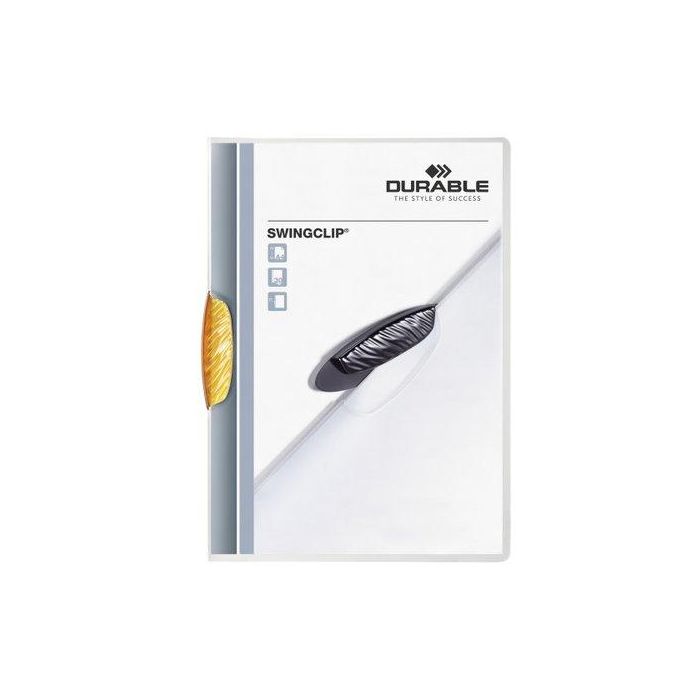 Dosier Clip Swingclip Pp A4 2260 Pinza Plastico Pivot.Transl.30H Naranja (Set de 25)