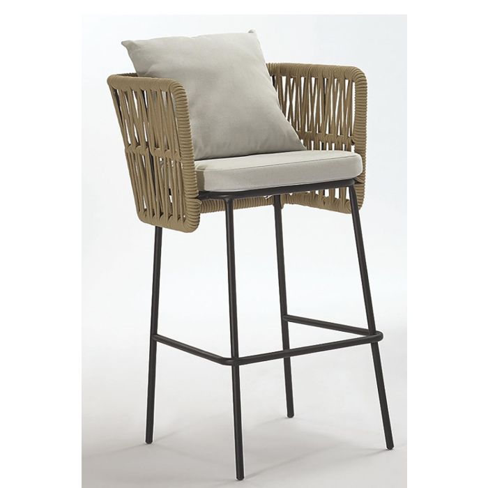 Taburete DKD Home Decor Gris Natural 58 x 100 x 59 cm (4 Unidades) Taburete DKD Home Decor Gris Natural 58 x 100 x 59 cm (4 Unidades)
