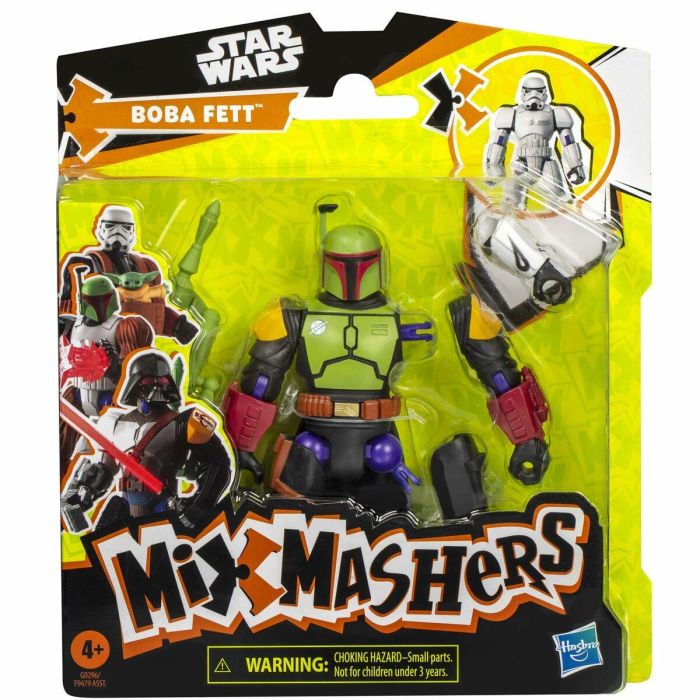 Hasbro HASG02965X0 MixMashers Star Wars Figura Boba Fett personalizable para mezclar y combinar con accesorios 2