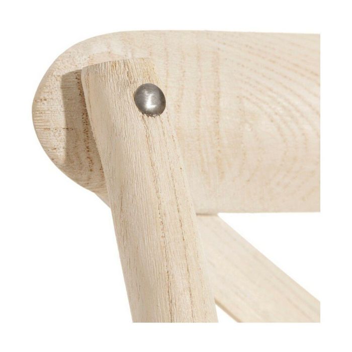 Silla de Comedor 45 x 42 x 87 cm Madera Blanco Ratán 1
