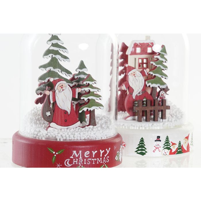 DKD Home Decor Decoración Luminosa de Navidad Tradicional Papa Noel LED Cristal Resina Rojo Blanco 9x11x9 cm 2 Unidades 2 DKD Home Decor Decoración Luminosa de Navidad Tradicional Papa Noel LED Cristal Resina Rojo Blanco 9x11x9 cm 2 Unidades 2