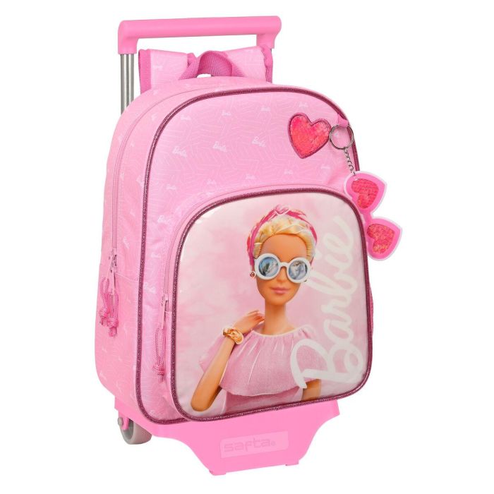 Mochila Escolar con Ruedas Barbie Girl Rosa 26 x 34 x 11 cm