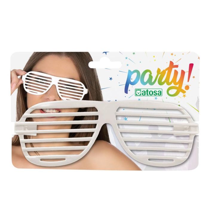 Gafas Rejilla Blanco Carnaval Adulto 1