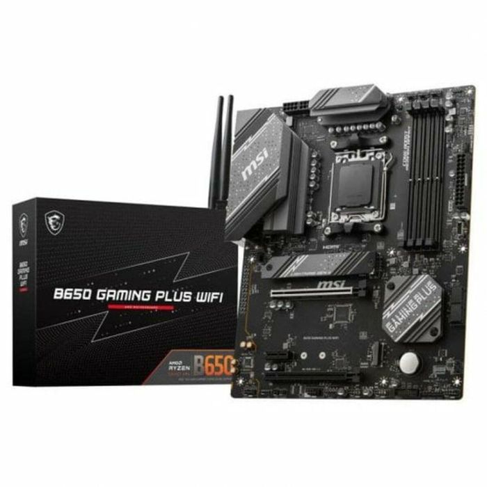 MSI Placa Base B650 GAMING PLUS WiFi, AMD AM5, ATX, DDR5, Wi-Fi 6, USB 3.2 Gen2, para AMD Ryzen 7000 Series