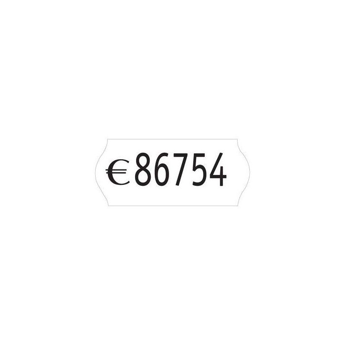 Etiquetas De Precios Pryse Adh.Removible 26X12 Mm Onda Blanco Rollo 1.000 Uds.