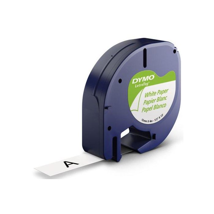 Dymo LetraTAG Tape / 12mm x 4mWhite / Paper