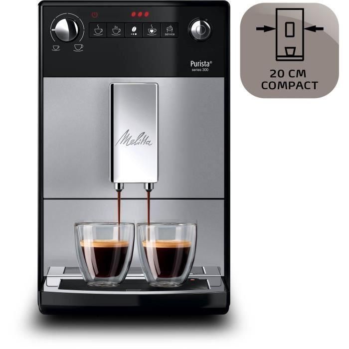 MELITTA F230-101 - Cafetera Purista - Espresso automático con molinillo de granos - 1450W - Tanque de agua 1,2L - Plata 2 MELITTA F230-101 - Cafetera Purista - Espresso automático con molinillo de granos - 1450W - Tanque de agua 1,2L - Plata 2