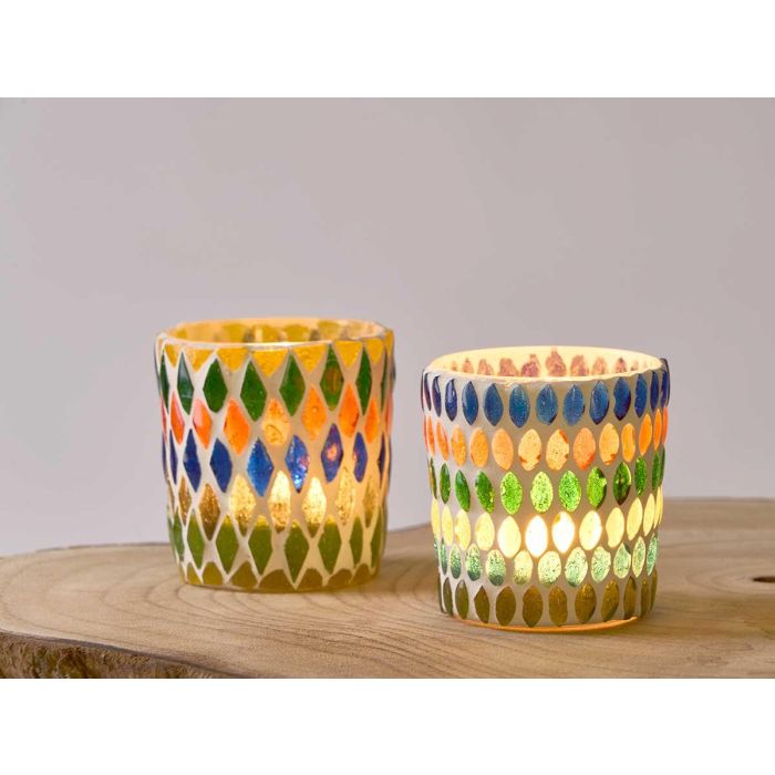 Portavela Redondo Peq Rombos Surtidos Mod Giftdecor 7CM (36 Unidades) 3 Portavela Redondo Peq Rombos Surtidos Mod Giftdecor 7CM (36 Unidades) 3