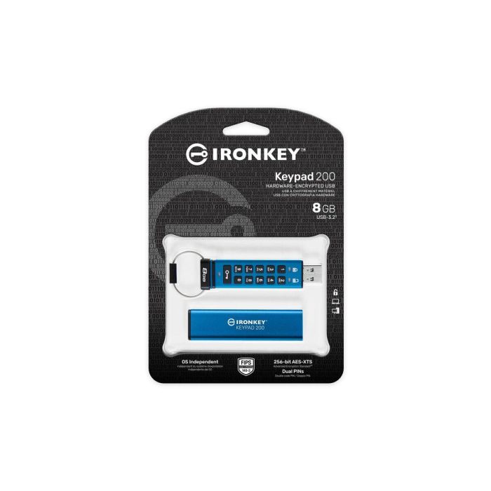 Pendrive Kingston IKKP200/8GB Azul 8 GB 2 Pendrive Kingston IKKP200/8GB Azul 8 GB 2