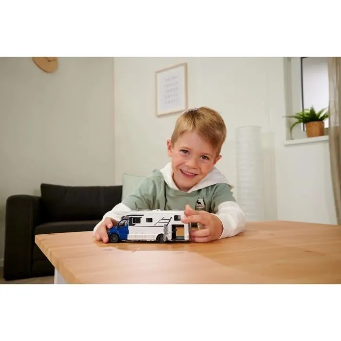 Majorette Autocaravana Mercedes 19 cm con Puertas que se Abren, Luz y Sonido 1