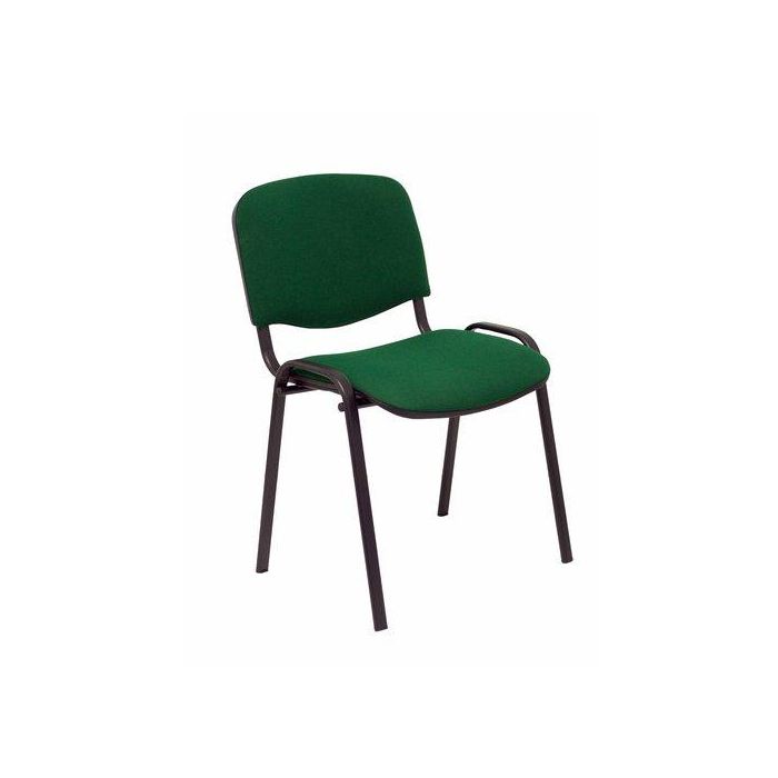 Silla Piqueras Y Crespo Alcaraz Confidente Ergonomica Apilable Estructura Negra Asiento Y Respaldo Tapizado Aran Verde Pack De 2