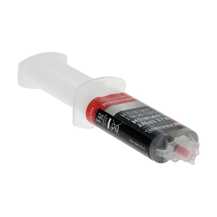 Facom Adhesivo Epoxi Bicomponente con Partículas de Aluminio - Fuerte y Duradero para Metal, Plástico, Hormigón y Madera - Jeringa 28g 4 Facom Adhesivo Epoxi Bicomponente con Partículas de Aluminio - Fuerte y Duradero para Metal, Plástico, Hormigón y Madera - Jeringa 28g 4