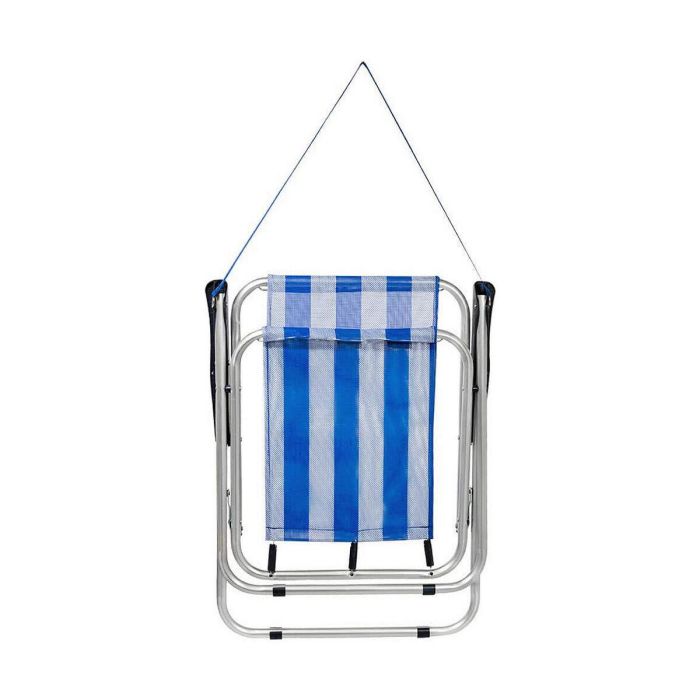 Silla playa aluminio plegable fija marinera 44x45x76 cm 2