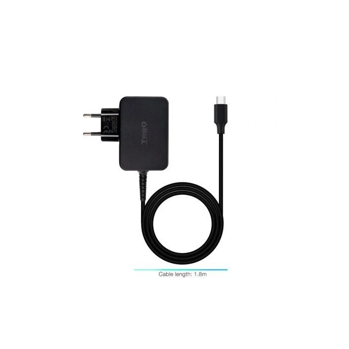 Tooq TQLC-USBCGAN65PD Cargador Portátil GaN USB Tipo-C 65W Automático Voltaje 5-20V 2