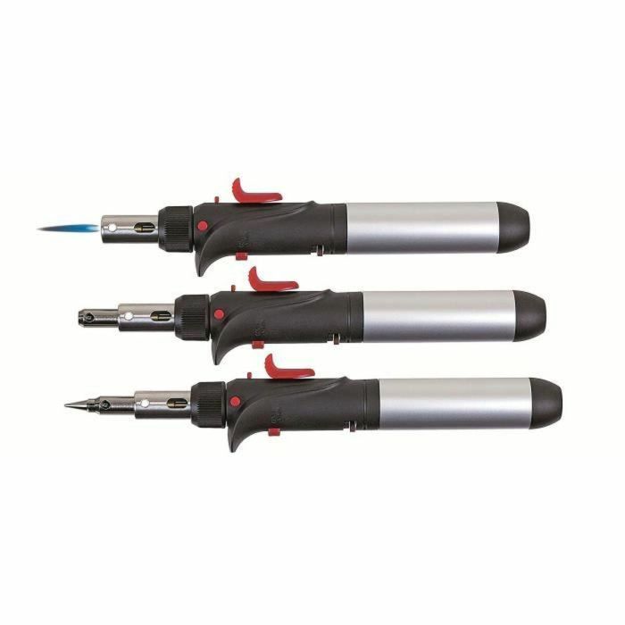 Rothenberger Soldador 3 en 1 con Llama, Aire Caliente y Punta Soldar - 1450°C - Ideal para soldadura de precisión, electrónica y reparaciones - Plata 2