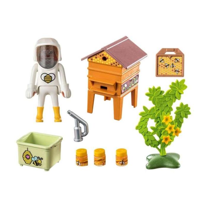 Apicultora, calma a las abejas con el ahumado. playmobil country 2