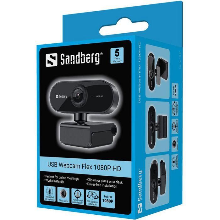 Sandberg USB Webcam Flex 1080P HD 6 Sandberg USB Webcam Flex 1080P HD 6