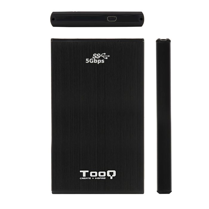 TooQ TQE-2522B Caja Externa para Disco Duro 2.5" USB 3.1 (5Gbps) con Soporte UASP SATA III hasta 4TB Aluminio Negro 3 TooQ TQE-2522B Caja Externa para Disco Duro 2.5" USB 3.1 (5Gbps) con Soporte UASP SATA III hasta 4TB Aluminio Negro 3