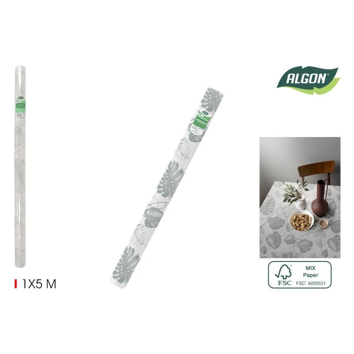 Mantel Leaves2 con Mandril 1x5m - Algon (16 Unidades) Mantel Leaves2 con Mandril 1x5m - Algon (16 Unidades)