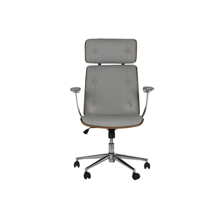 DKD Home Decor Silla de Oficina Moderna Ajustable con Ruedas, Desmontable, Beige Marfil, PU, Madera, Metal, 108.5cm Alto, Asiento 42cm 6 DKD Home Decor Silla de Oficina Moderna Ajustable con Ruedas, Desmontable, Beige Marfil, PU, Madera, Metal, 108.5cm Alto, Asiento 42cm 6