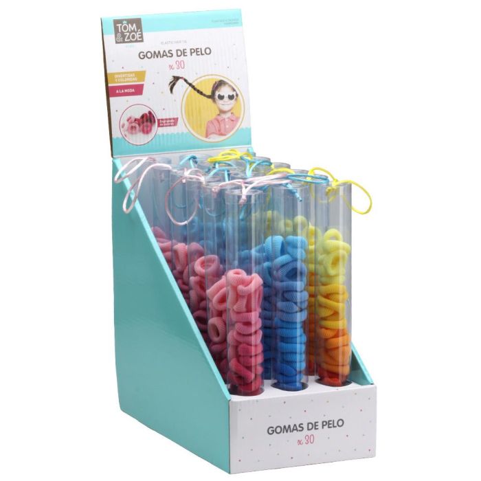 Tom et Zoe Juego de 30 Gomas de Pelo Elásticas Coloridas de Tacto Suave 6 Tom et Zoe Juego de 30 Gomas de Pelo Elásticas Coloridas de Tacto Suave 6
