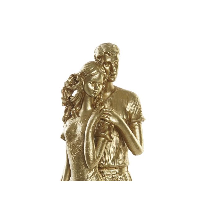 Figura Romantico DKD Home Decor Dorado 10 x 38 x 15.3 cm (2 Unidades) 1