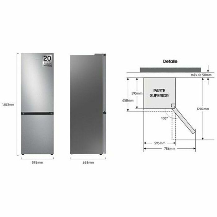 Lavadora Samsung RB34C602DSA 186 Plateado 16 Lavadora Samsung RB34C602DSA 186 Plateado 16