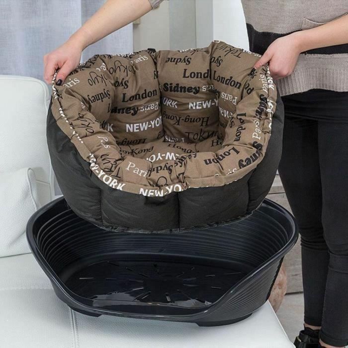Ferplast FER1701701069138 Sofá Cama para Mascotas SOFÁ 6, Diseño Moderno, Cojín Estampado, Base Antideslizante 4 Ferplast FER1701701069138 Sofá Cama para Mascotas SOFÁ 6, Diseño Moderno, Cojín Estampado, Base Antideslizante 4