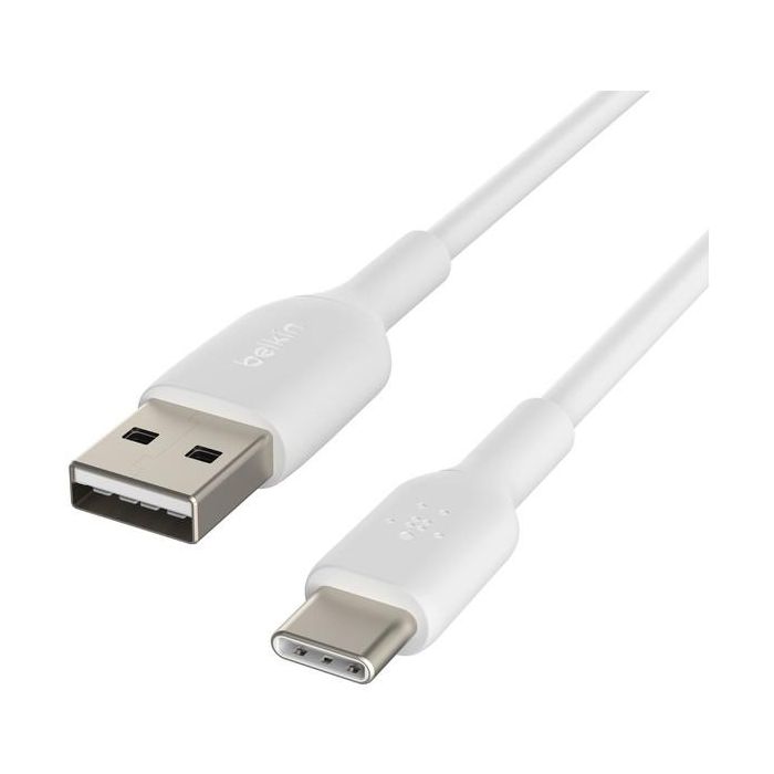 Belkin Cable USB-C a USB-A 1m Blanco Doble Pack PVC 4