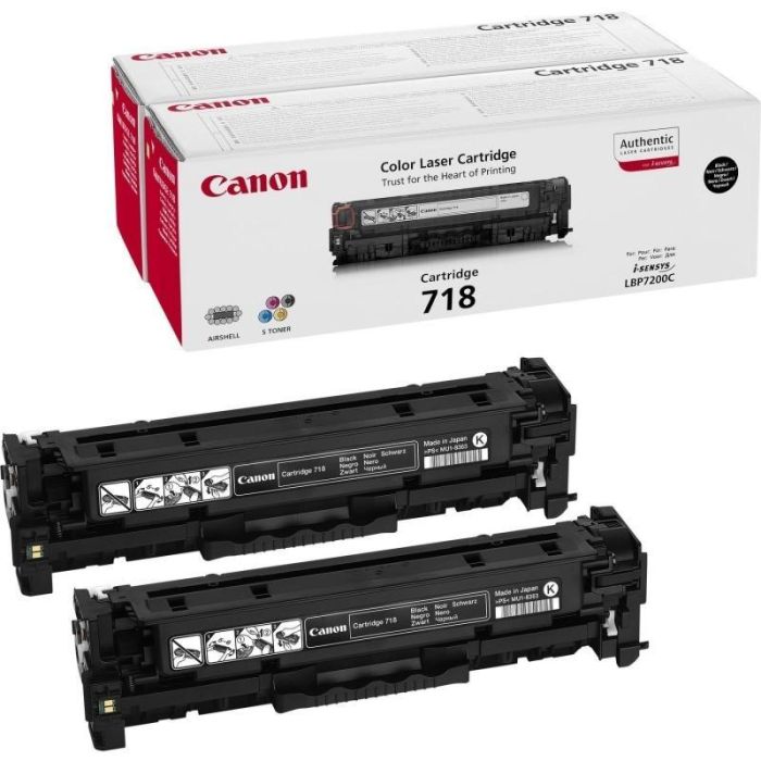 Canon Toner Negro Lbp 7200Cdn - Serie Mf 83Xx - Crg 718Bk Pack 2 Canon Toner Negro Lbp 7200Cdn - Serie Mf 83Xx - Crg 718Bk Pack 2