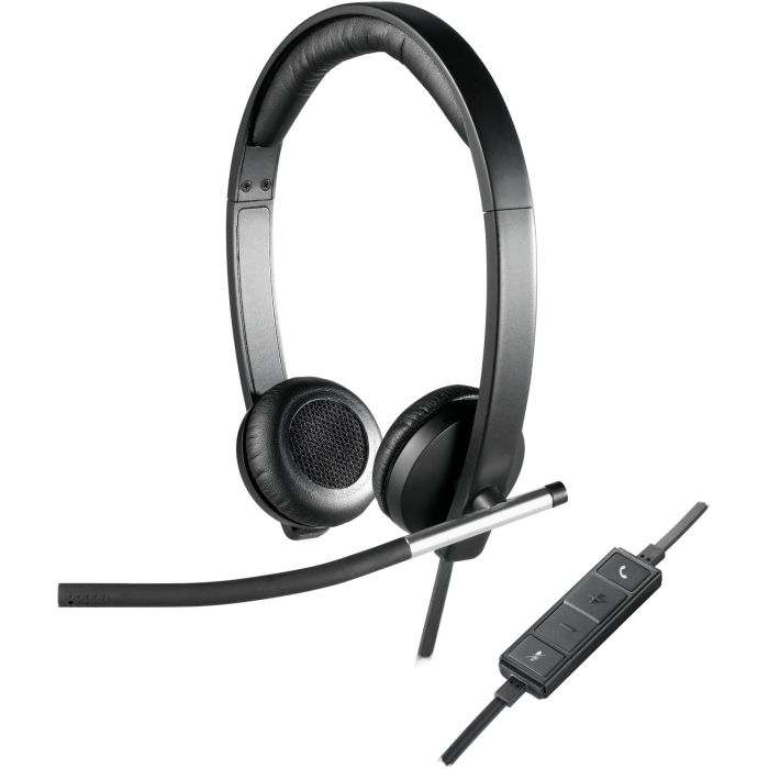 Logitech Auriculares con Micrófono H650E, Cancelación de Ruido, Compatibles con Skype, USB 0 Logitech Auriculares con Micrófono H650E, Cancelación de Ruido, Compatibles con Skype, USB 0