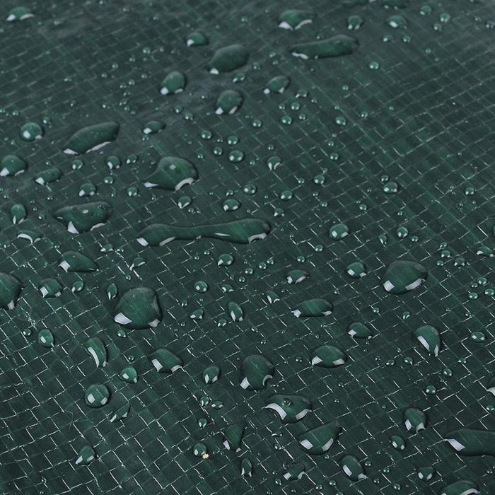 Altadex Funda Protectora Mesa y Sillas Ø205x90cm Impermeable Polietileno 100g/m² Verde Interior/Exterior 4